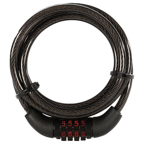 OXFORD ZABEZPIECZENIE ANTYKRADZIEŻOWE (LINKA) COMBI6 COMBINATION LOCK ZAMEK NA SZYFR 6MM X 1500MM KOLOR CZARNY