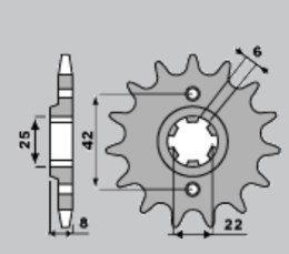 PBR ZĘBATKA PRZEDNIA 281 14 18NC (JTF281.14) (ŁAŃC. 520)