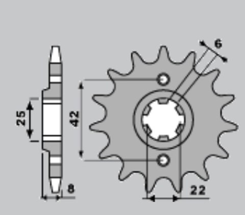 PBR ZĘBATKA PRZEDNIA 281 14 18NC (JTF281.14) (ŁAŃC. 520)
