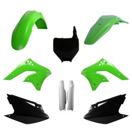 POLISPORT KOMPLET PLASTIKÓW (FULL KIT) KAWASAKI KX 250F '06-'08 W ZESTAWIE TABLICA PRZEDNIA (8660800001) I OSŁONY AMORTYZARORÓW 