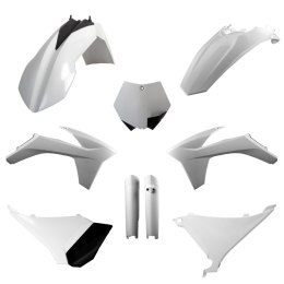 POLISPORT KOMPLET PLASTIKÓW (FULL KIT) KTM SX '11; XC/XC-F '11 W ZESTAWIE OSŁONY AMORTYZATORÓW (8398500002) KOLOR BIAŁY