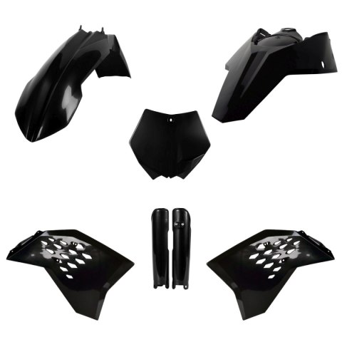 POLISPORT KOMPLET PLASTIKÓW (FULL KIT) KTM SX/SX-F '07 W ZESTAWIE OSŁONY AMORTYZATORÓW (8399000001) KOLOR CZARNY