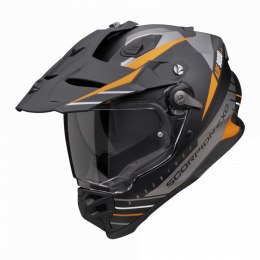 SCORPION KASK DUAL ENDURO / ADVENTURE ADF-9000 AIR FEAT BLACK/SILVER/ORANGE KOLOR CZARNY/SREBRNY/POMARAŃCZOWY MAT ROZMIAR M