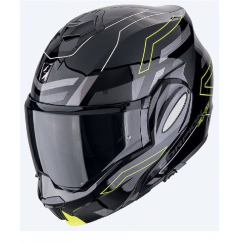 SCORPION KASK SZCZĘKOWY (SZCZĘKA DO TYŁU) EXO-TECH EVO CONQUER BLACK/NEON YELLOW KOLOR CZARNY/ŻÓŁTY FLUO ROZMIAR XXL