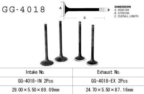 VESRAH ZAWÓR SSĄCY KAWASAKI KLR 250 '85-'05, EN 450/500, GPZ 500S, GPZ 900R, ER 5 '97-03' (OEM: 12004-1052,12004-1062) (1SZT.) (