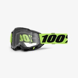 100 PROCENT GOGLE ACCURI 2 YOUTH JUNIOR NEON YELLOW - CLEAR LENS - KOLOR CZARNY/ŻÓŁTY FLUO SZYBA PRZEŹROCZYSTA