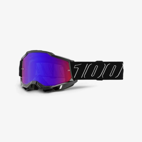 100 PROCENT GOGLE MODEL ACCURI 2 BLACKLINE - MIRROR BLUE/RED LENS - KOLOR CZARNY/BIAŁY SZYBKA CZERWONE/NIEBIESKIE LUSTRO
