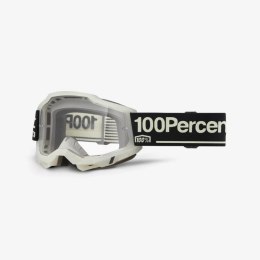 100 PROCENT GOGLE MODEL ACCURI 2 GLOW - CLEAR LENS - KOLOR SZARY/CZARNY SZYBKA PRZEŹROCZYSTA