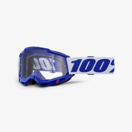 100 PROCENT GOGLE MODEL ACCURI 2 OTG BLUE - CLEAR LENS - KOLOR NIEBIESKI/BIAŁY SZYBKA PRZEŹROCZYSTA