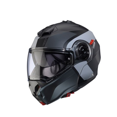 CABERG KASK SZCZĘKOWY FLIP-UP MODEL DUKE EVO INDY KOLOR SZARY/CZARNY MAT ROZMIAR L (PINLOCK W ZESTAWIE)