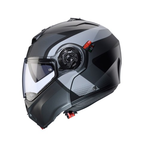 CABERG KASK SZCZĘKOWY FLIP-UP MODEL DUKE EVO INDY KOLOR SZARY/CZARNY MAT ROZMIAR L (PINLOCK W ZESTAWIE)