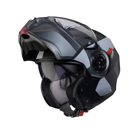 CABERG KASK SZCZĘKOWY FLIP-UP MODEL DUKE EVO INDY KOLOR SZARY/CZARNY MAT ROZMIAR L (PINLOCK W ZESTAWIE)