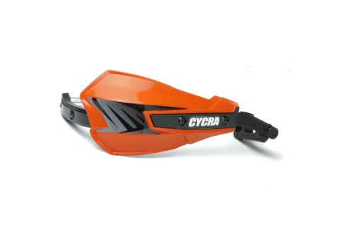 CYCRA OSŁONY RĄK (HANDBARY-ALUMINIOWY RDZEŃ) Z MOCOWANIAMI (22 / 28,6MM) MODEL VORTEX KOLOR POMARAŃCZOWY