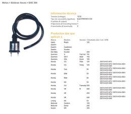 DZE CEWKA ZAPŁONOWA HONDA XL600V, XR600R, XR250R, SUZUKI DR350 (OEM:30510-KGA-900)