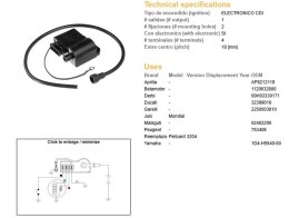 DZE CEWKOMODUŁ APRILIA; BETAMOTOR; DERBI; DUCATI; GARELLI; MALAGUTI; PEUGEOT; YAMAHA