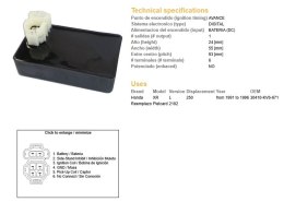 DZE MODUŁ ZAPŁONU CDI HONDA XR 250L '91-'96 (30410-KV6-671)