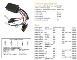 DZE MODUŁ ZAPŁONU CDI POLARIS 500 '00-'03 (OEM 3086982, 3087169)