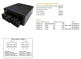 DZE MODUŁ ZAPŁONU CDI YAMAHA XV 700 VIRAGO '84-'87; XV 750 VIRAGO '88-'90; XV 920 83 (42X-82305-20)