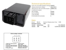 DZE MODUŁ ZAPŁONU CDI YAMAHA YBR 125 (OEM-5VL-H5540-00)