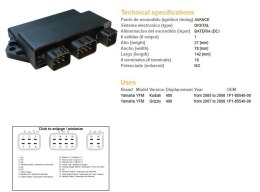 DZE MODUŁ ZAPŁONU CDI YAMAHA YFM 400 GRIZZLY '07-'08; KODIAK '05-'06 (1P1-85540-00)
