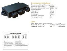 DZE MODUŁ ZAPŁONU CDI YAMAHA YFM 450 GRIZZLY '07; YFM 450 KODIAK '04-'06 (5ND-85540-10)