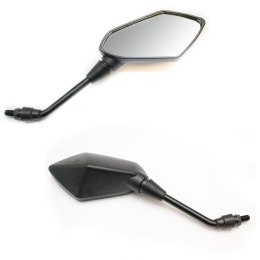 GZ LUSTERKO UNIWERSALNE STYL KAWASAKI KOMPLET LEWE I PRAWE (KOMPLET) GWINT M10 KOLOR CZARNY