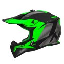 NOX PROMOCJA KASK CROSS / OFFROAD N633 FUSION KOLOR CZARNY MAT/ZIELONY ROZMIAR XXL (ZAPIĘCIE MIKROMETRYCZNE)