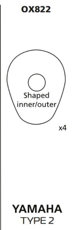 OXFORD OXFORD MOCOWANIE (ZAŚLEPKA) KIERUNKOWSKAZU / KIERUNKOWSKAZÓW YAMAHA TYP2 - KOMPLET