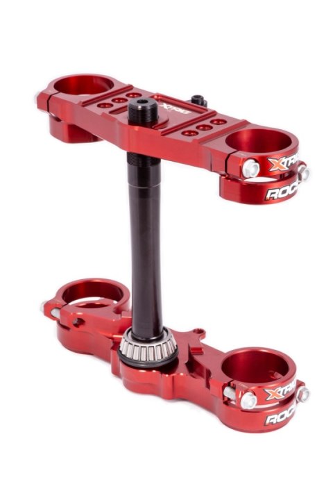 XTRIG PÓŁKI ZAWIESZENIA PRZEDNIEGO ROCS TECH TRIPLE CLAMPS KAWASAKI KX 85 '08-'25 (OFFSET 25MM) KOLOR X-TRX BROWN