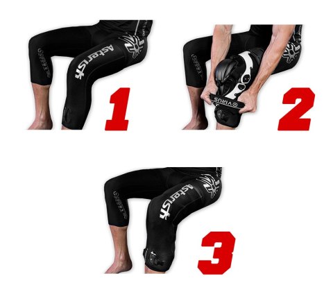 ASTERISK ZERO G KNEE BRACE PANT GETRY POD ORTEZY MODEL ZERO G KOLOR CZARNY/BIAŁY ROZMIAR M ASTERISK