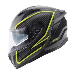 KAPPA 2024/12 KASK KV52 KRONOS INTEGRALNY Z BLENDĄ KOLOR TYTANOWY CZARNY ŻÓŁTY FLUO MAT CARBON LOOK ROZMIAR 58 / M (HOMOLOGACJA  KAPPA