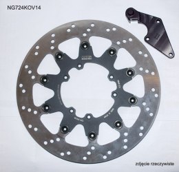 NG TARCZA HAMULCOWA PRZÓD Z ADAPTEREM OVERSIZE (320X101X5) HONDA CR 125 '04-'09, CRF 250R/X '04-'14, CRF 450R '04-'14, CRF 450X  NG