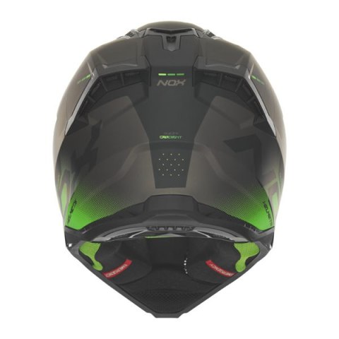 NOX KASK OFF ROAD / CROSS N634 GRADIENT KOLOR CZARNY MAT/ZIELONY NEON ROZMIAR L NOX