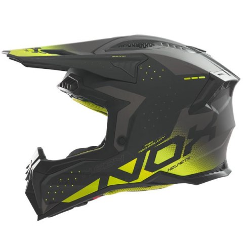NOX KASK OFF ROAD / CROSS N634 GRADIENT KOLOR CZARNY MAT/ŻÓŁTY NEON ROZMIAR XXL NOX