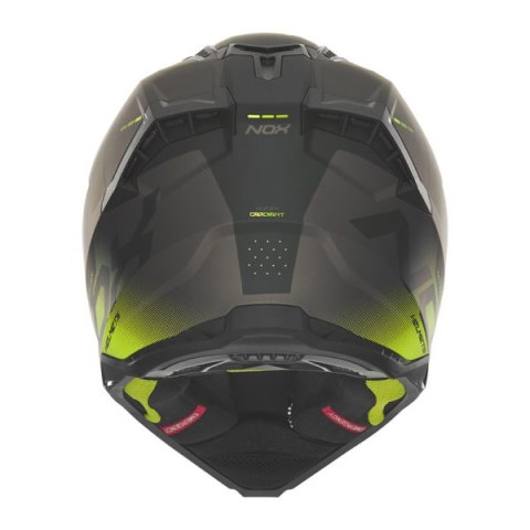 NOX KASK OFF ROAD / CROSS N634 GRADIENT KOLOR CZARNY MAT/ŻÓŁTY NEON ROZMIAR XXL NOX