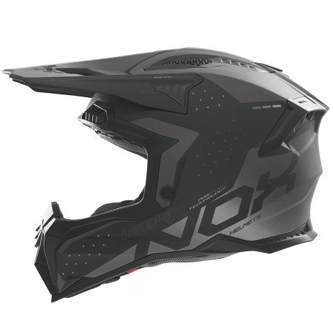NOX KASK OFF ROAD / CROSS N634 GRADIENT KOLOR CZARNY/SREBRNY MAT ROZMIAR XL NOX