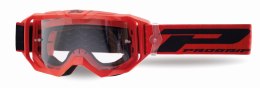 PROGRIP 2024/11 GOGLE PG3300-411 TR VISION KOLOR CZERWONY MAT (SZYBA PG3310 PRZEZROCZYSTA ANTISCRATCH, NO FOG, ANTI UV)