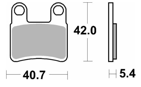 SBS KLOCKI HAMULCOWE KH257/2 (PARKING BRAKE PAD - HAMULEC POSTOJOWY) KYMCO MAXXER / MXU '08-'14 STREET STANDART CERAMIC KOLOR CZ