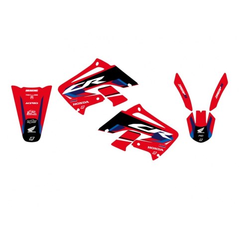 BLACKBIRD KOMPLET NAKLEJEK (OKLEIN) HONDA CR 125R '00-'01, CR 250R '02-'07 DREAM 5 KOLOR CZERWONY CZARNY BLACKBIRD