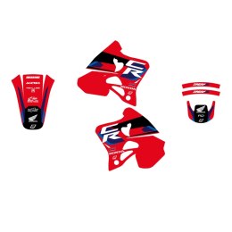 BLACKBIRD KOMPLET NAKLEJEK (OKLEIN) HONDA CR 125R '93-'97, CR 250R '92-'96 DREAM 5 KOLOR CZERWONY CZARNY BLACKBIRD