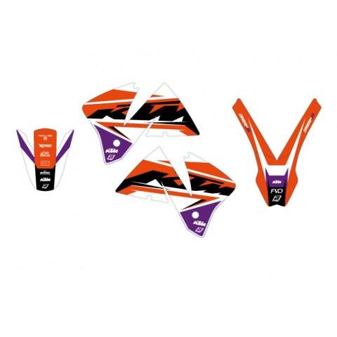 BLACKBIRD KOMPLET NAKLEJEK (OKLEIN) KTM EXC '01-'02 DREAM 5 KOLOR POMARAŃCZOWY CZARNY BLACKBIRD