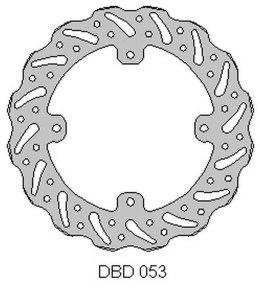 DELTA BRAKING TARCZA HAMULCOWA TYŁ HUSQVARNA TC 85 '14-20, KTM SX 85 '11-20, 250/350 FREERIDE '12-19, WAVE (210X110X3MM) (4X6,5M DELTA BRAKING