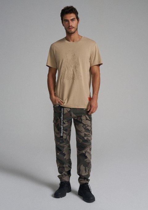 DIVERSE EXTREME TEAM - DAKAR RALLY KOSZULKA (T-SHIRT) DKR DES 0124 KOLOR BEŻOWY ROZMIAR XL DAKAR RALLY