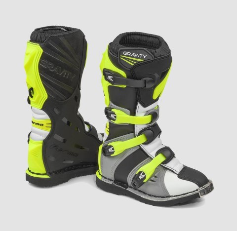 FORMA BUTY OFF ROAD/CROSS DZIECIĘCE/JUNIOR/KID GRAVITY KOLOR SZARY/BIAŁY/ZÓŁTY FLUO ROZMIAR 38 FORMA