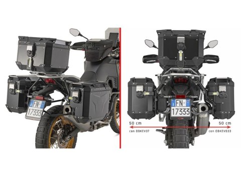 KAPPA 2025/05 STELAŻ KUFRÓW BOCZNYCH MONOKEY CAM SIDE KOVE 800 X PRO '24-'25 - POD KUFRY KVG K'VOYAGER ALU - PRAWY KVGS33 WCIĘTY KAPPA