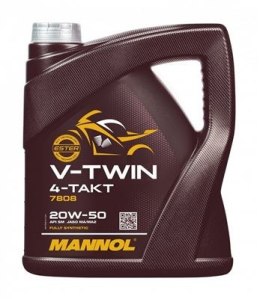 MANNOL OLEJ SILNIKOWY 4T V-TWIN 20W50 4 L MA2 FULL SYNTETYK (JASO MA/MA2, API SL) (4) MANNOL