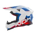 NOX KASK OFF ROAD / CROSS N634 GRADIENT KOLOR BIAŁY/NIEBIESKI/CZERWONY ROZMIAR XXL NOX