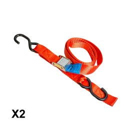 BIKETEC 2 PASY TRANSPORTOWE 38MM X 2M OBCIĄŻENIE DO 300KG, 2 PASY, KOLOR CZERWONY BIKETEC OM