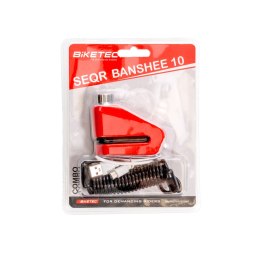 BIKETEC BLOKADA TARCZY HAMULCOWEJ 7,2MM Z ALARMEM 120DB - BOLEC 10MM, ROZMIAR: 81MM X 55MM, 3KLUCZE, LINKA ZABEZPIECZAJĄCA BIKETEC OM