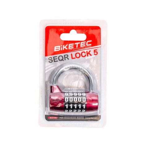 BIKETEC KŁÓDKA NA SZYFR 5 CYFROWY (MOŻLIWOŚĆ RESETU KOMBINACJI) BIKETEC OM